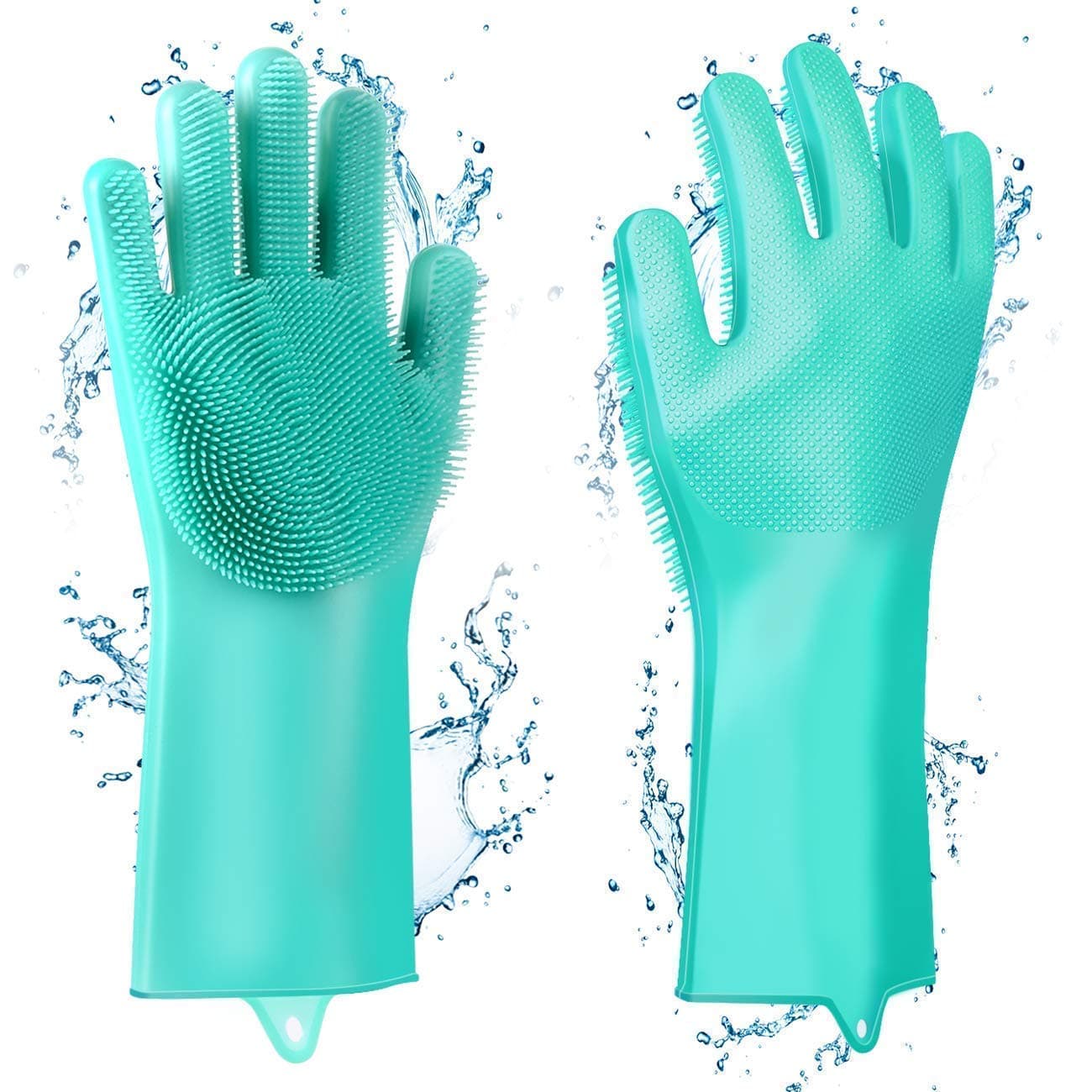 Urdhvamurti Silicone Scrubbing Gloves NonSlip Dishwashing and Pet Grooming Magic Latex Gloves for Household Cleaning Great for Protecting Hands in Dishwashing Multicolor
