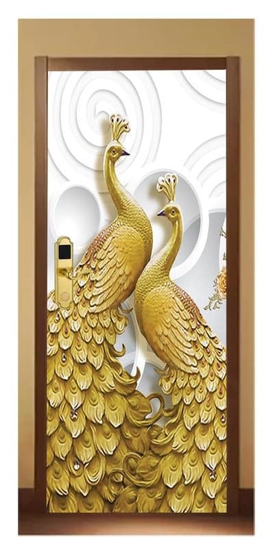Decor Production Door Wallpaper | Strong PVC Material Decorative Sticker | Wallpaper for Home Doors/Almirah, Home Decor Items etc (Self Adhesive Door Deca, 30x76 Inch)_14