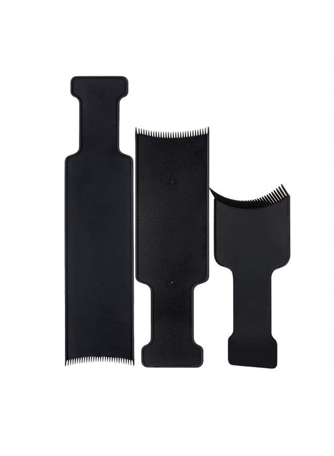 Flat Top Balayage Board Comb Paddle Board Comb Hair Highlighting Board Hair Colour Board,3Pcs (Black)
