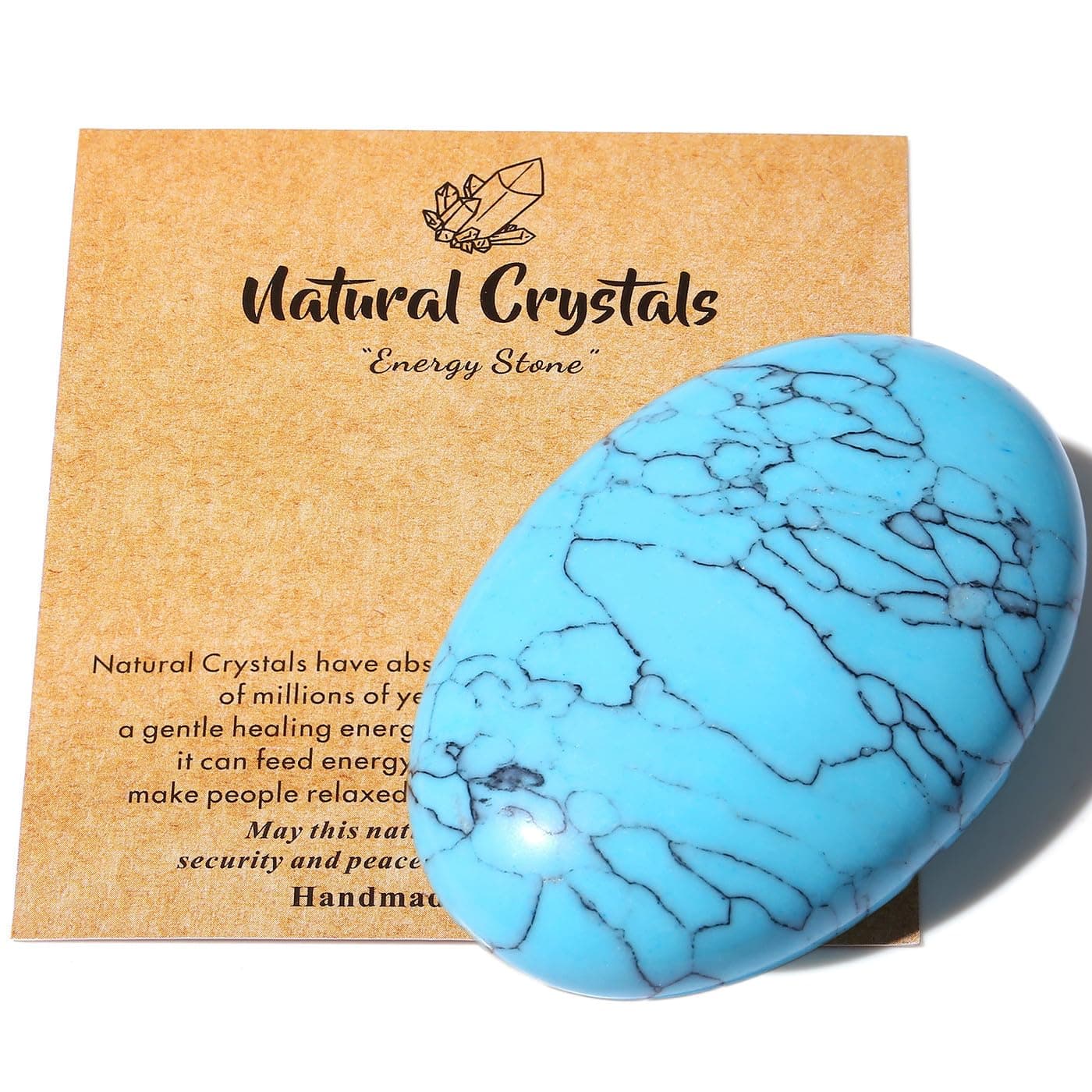 MAIBAOTA 24 Large Green Turquoise Crystal Stone Large Polished Palm Stone Healing Crystals 07 Thick Natural Reiki Gemstone Worry Stone Energy Balancing Anxiety Stress Relief Meditation 1 Pc