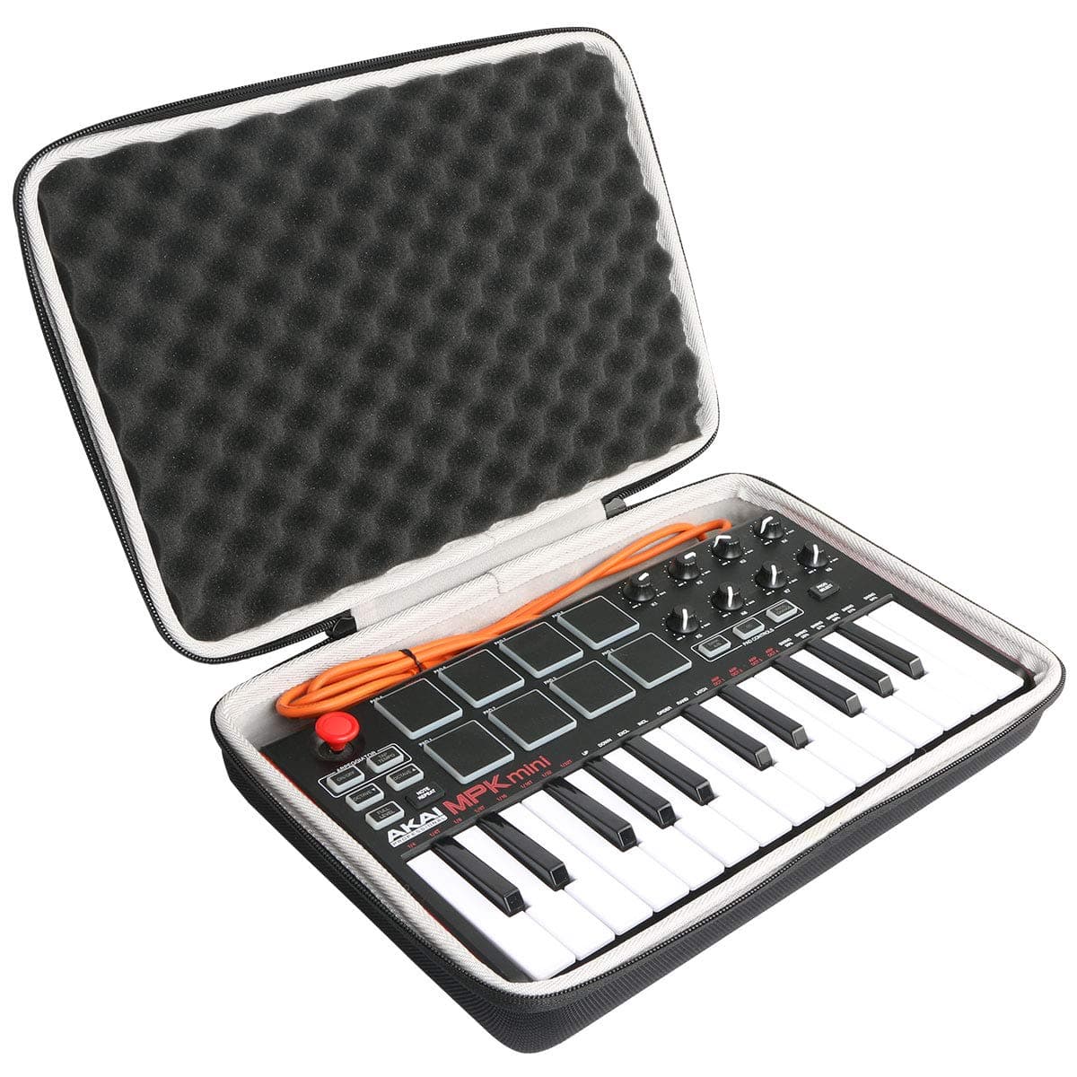Khanka Hard Travel Case Replacement for Akai Professional MPK Mini MKII MK3 MPK Mini Play 25Key UltraPortable USB MIDI Drum Pad Keyboard Controller