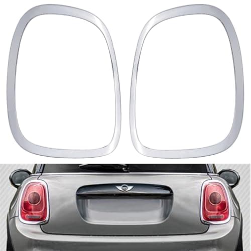 Osompar Tail Light Trim Ring Taillights Bezel Compatible with 2014-2021 Mini Cooper F55 F56 F57 Chrome 1Pair