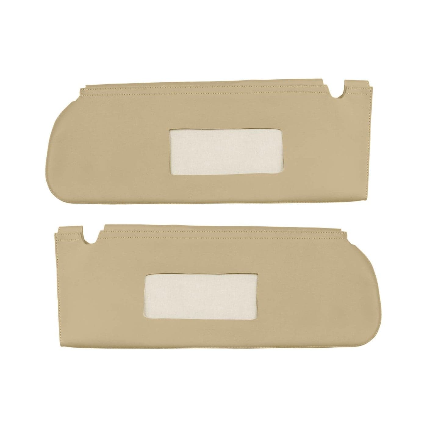 KBH Car Sun Visor Cover for Chevy Tahoe Suburban GMC Yukon 1995 1996 1997 1998 1999 Left and Right Side Sunvisor Covering Vinyl Leather Trim AntiScratch Tan