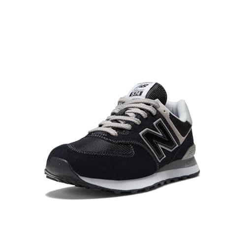 New Balance mens 574 V3 Sneaker, Black/White, 8.5 US