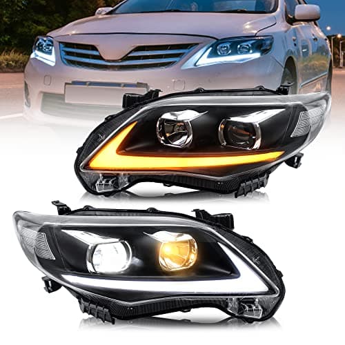VLAND Led Headlights Compatible with Toyota Corolla 2011-2013 with H11 Bulbs, Not Fit Corolla LE Passenger+Driver Sides