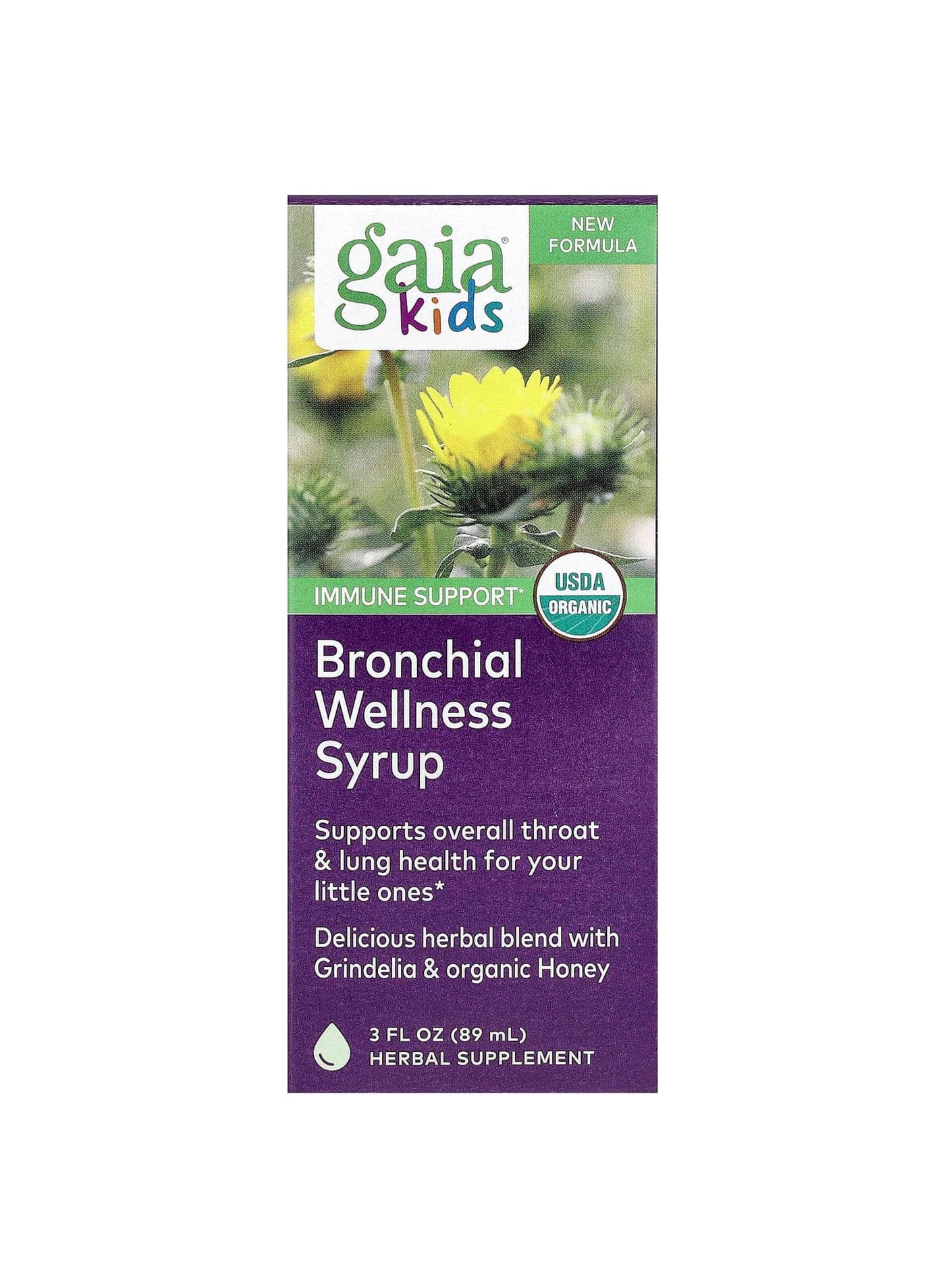 Kids, Bronchial Wellness Syrup , 3 fl oz (89 ml)