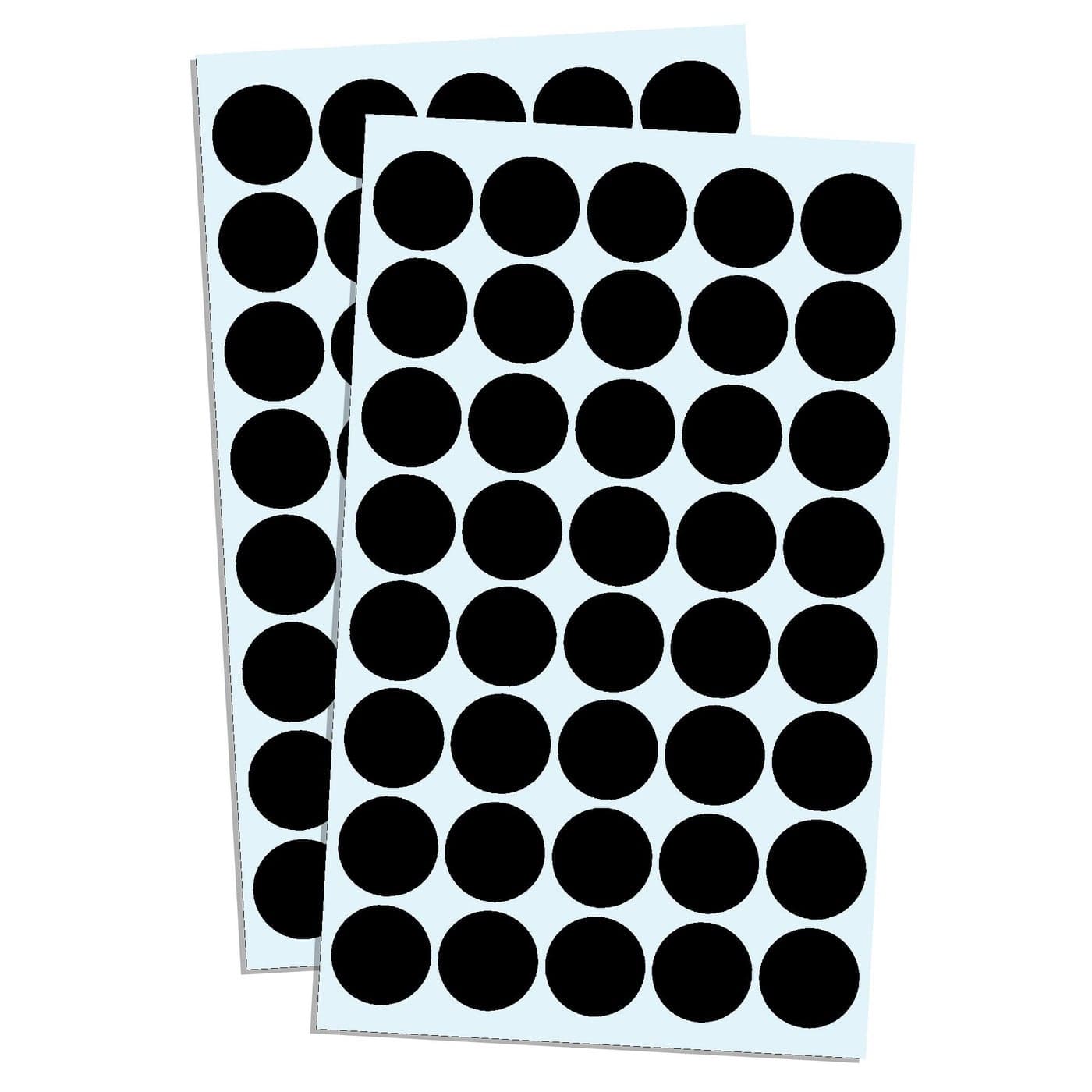 8000 Pack 34 Round Dot Stickers Circle Labels Black