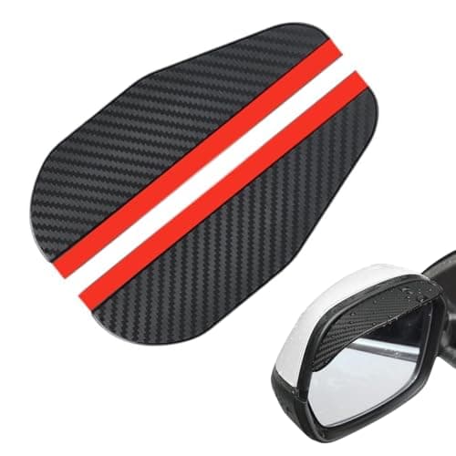 ZIBUYU® 2PC Car Mirror Rain Protector PVC Car Side Mirror Rain Guard Eyebrow Cover, 16.5X5.5cm, Universal Fit for Most Cars, Suvs & Trucks, Protects Against Rain, Snow & Glare(Black)