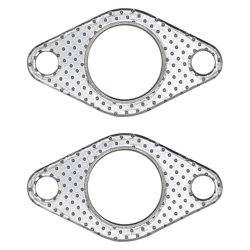 YGQ 15 Inch 37mm Exhaust Gasket 2 Bolt for Muffler Flange Manifold High Temperature Graphite wFire Ring 2 Pcs