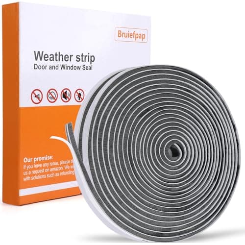 40FT Self-Adhesive Weather Stripping Seal for Door Frames and Sliding Windows, Weatherstripping for Soundproofing, Dustproof, Window Insulation for Winter, 0.35'' Wide x 0.35'' Thick, Grey