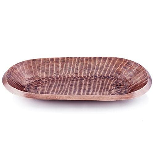 Old Dutch "Tribal" Aluminum Oval Tray, Antique Copper
