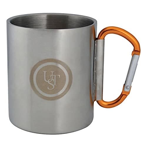 ust KLIPP Biner Mug 1.0 with 9 Fl Oz Capacity, Carabiner Handle and Stainless Steel Construction for Hiking, Camping, Backpacking, Travel and Outdoor Survival, Single, One Size