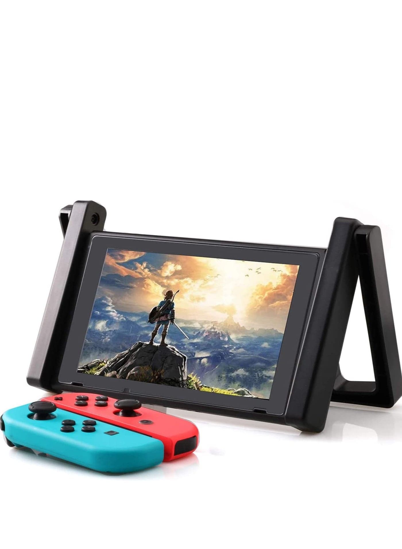 Stand for Nintendo Switch, Adjustable Simple Holder Switch and Car Mount - Black (2 in 1)