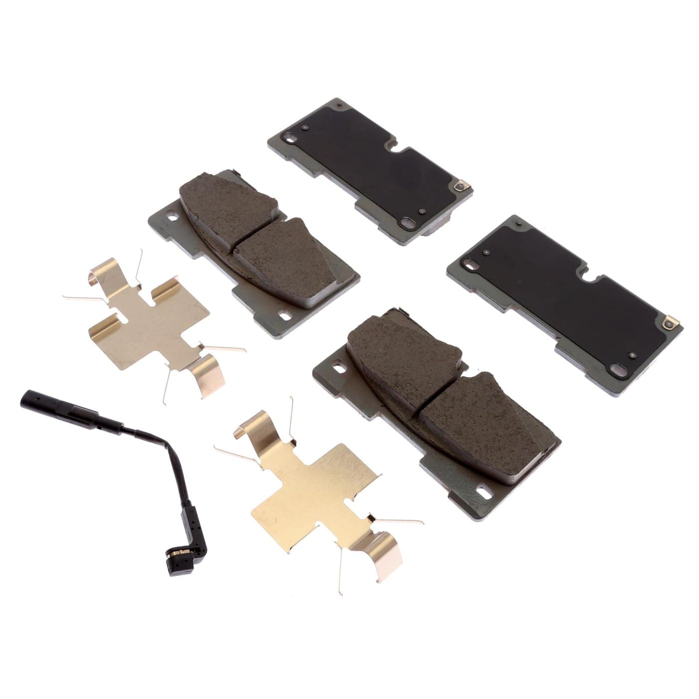 ACDelco Silver 14D2173CH Ceramic Front Disc Brake Pad Set with Springs and Wear Sensor