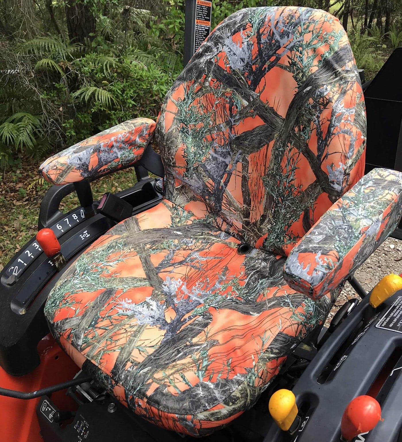 Durafit Seat Covers, KU25 Custom Fit Kubota Seat Covers for Tractor B2301 B2601 and MX6000 cab Tractor (KU25 MC2 Orange) B2301HSD, B2601SD, B2401DT, B2401DTN