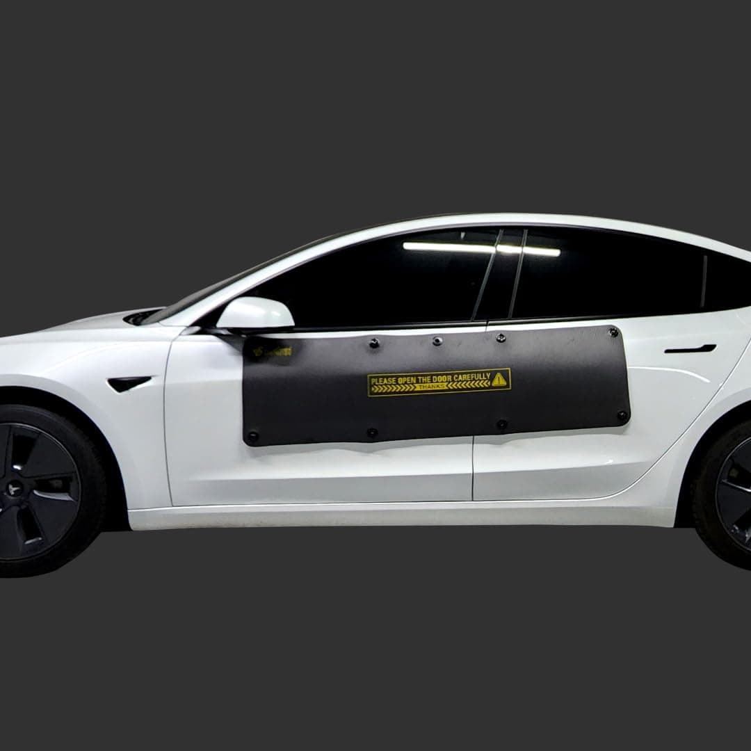 BestDoorGuard Tesla Only Car Door Ding Protector Aluminium Car Dent Prevent Removable NonMagnetic Car Door Protector Car Door Guard Door Protection