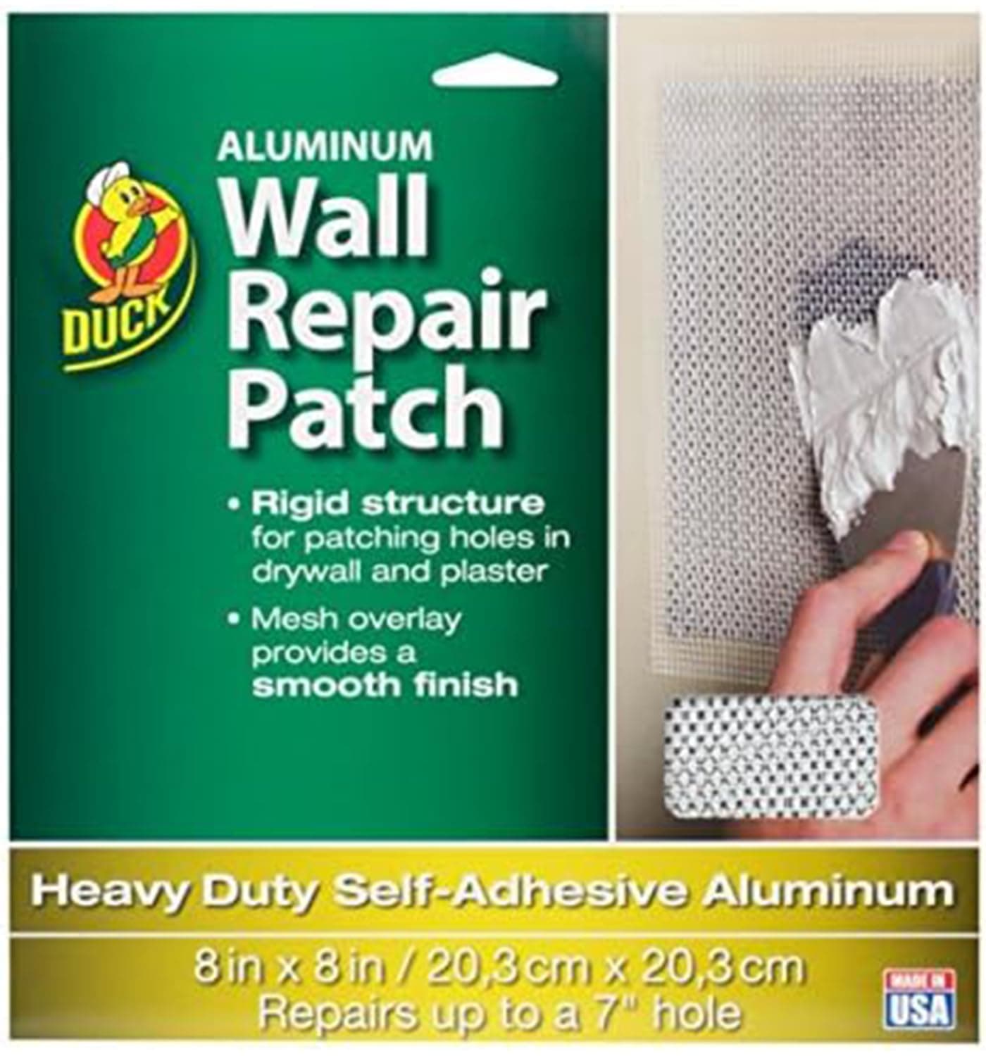 Duck Brand Aluminum Wall Repair Patch 8 Inches x 8 Inches White 283996
