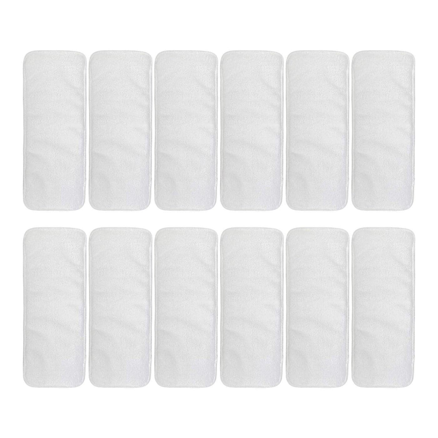 ALVABABY 12pcs Microfiber InsertsSoft Cloth Diaper Liner3Layer Absorbent InsertsReusable for Baby Cloth Diapers 12T
