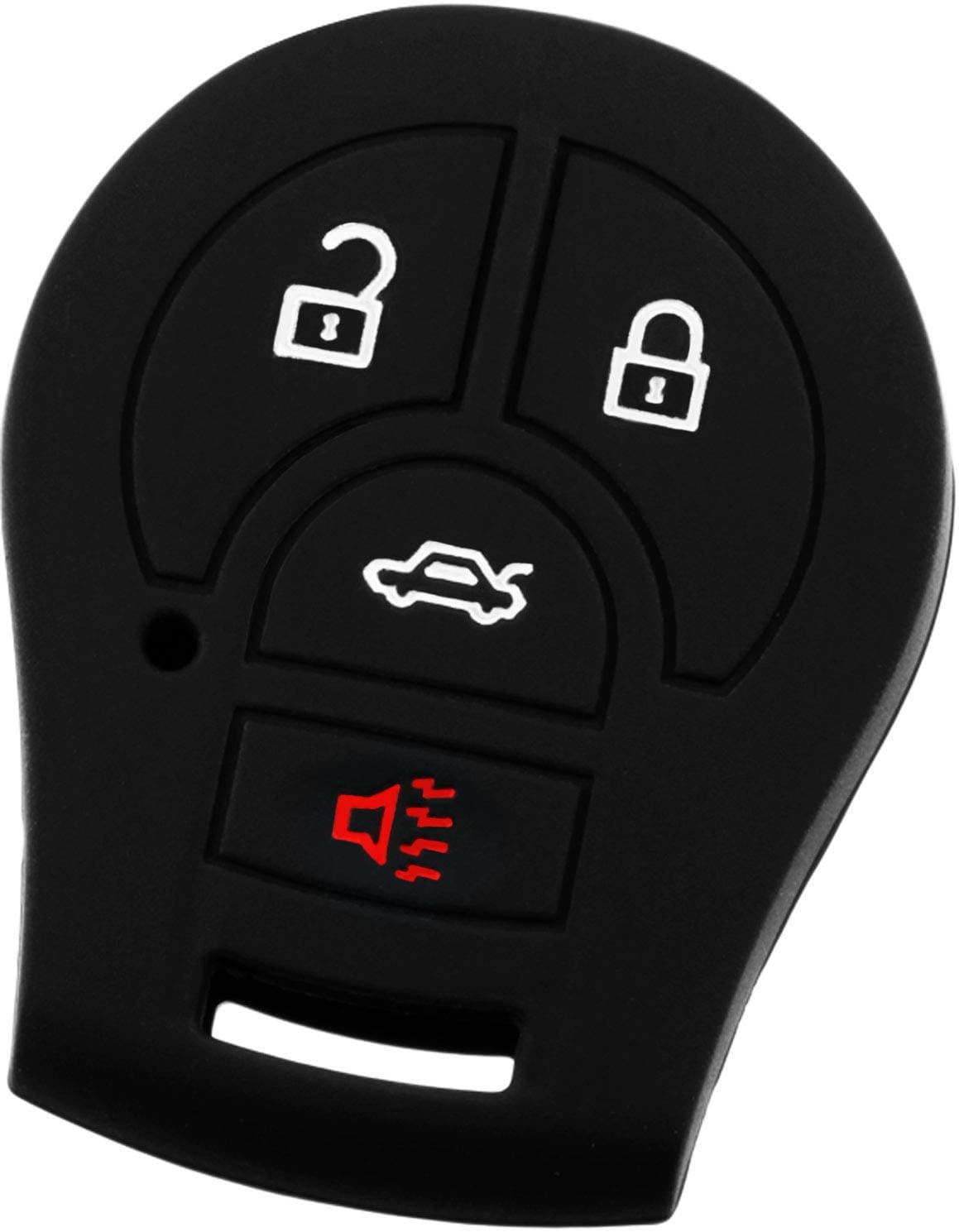 KeyGuardz Keyless Entry Remote Car Key Fob Outer Shell Cover Soft Rubber Protective Case For Nissan Versa Cube CWTWB1U751