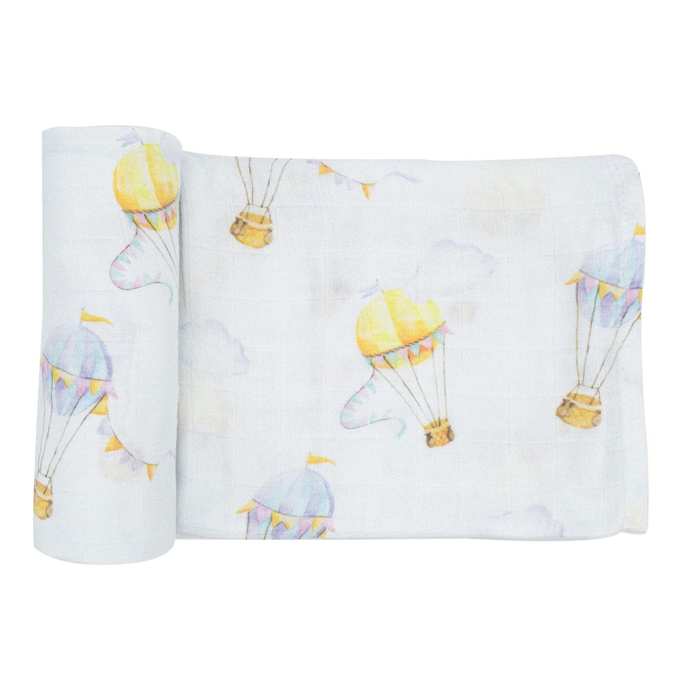 immispace Ultra Soft Swaddle Blanket Muslin Blankets for Girls Boys Newborns Infants Gifts 30 Organic Cotton 70 Rayon Large 47 x 47 Machine Washable Hot Air Balloon
