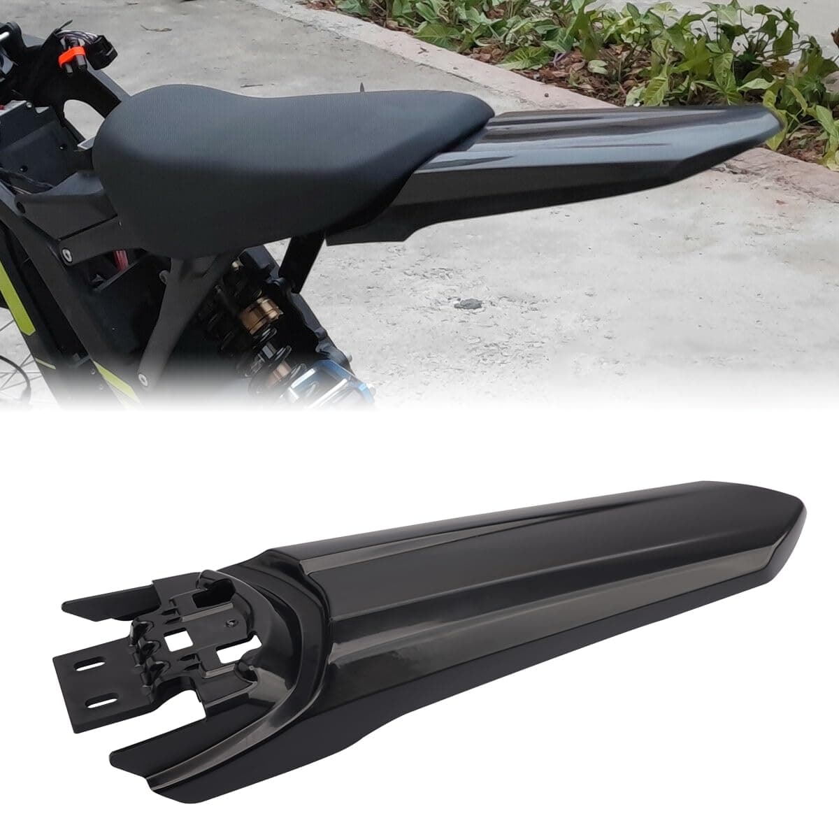 URLWALL Modified Extended Longer Rear Fender for Segway SurRon Light Bee X and S Upgraded Extra Long Mudguards Protector Plastic Dirt Pit Tail Fender Mud Flap Guard 15559