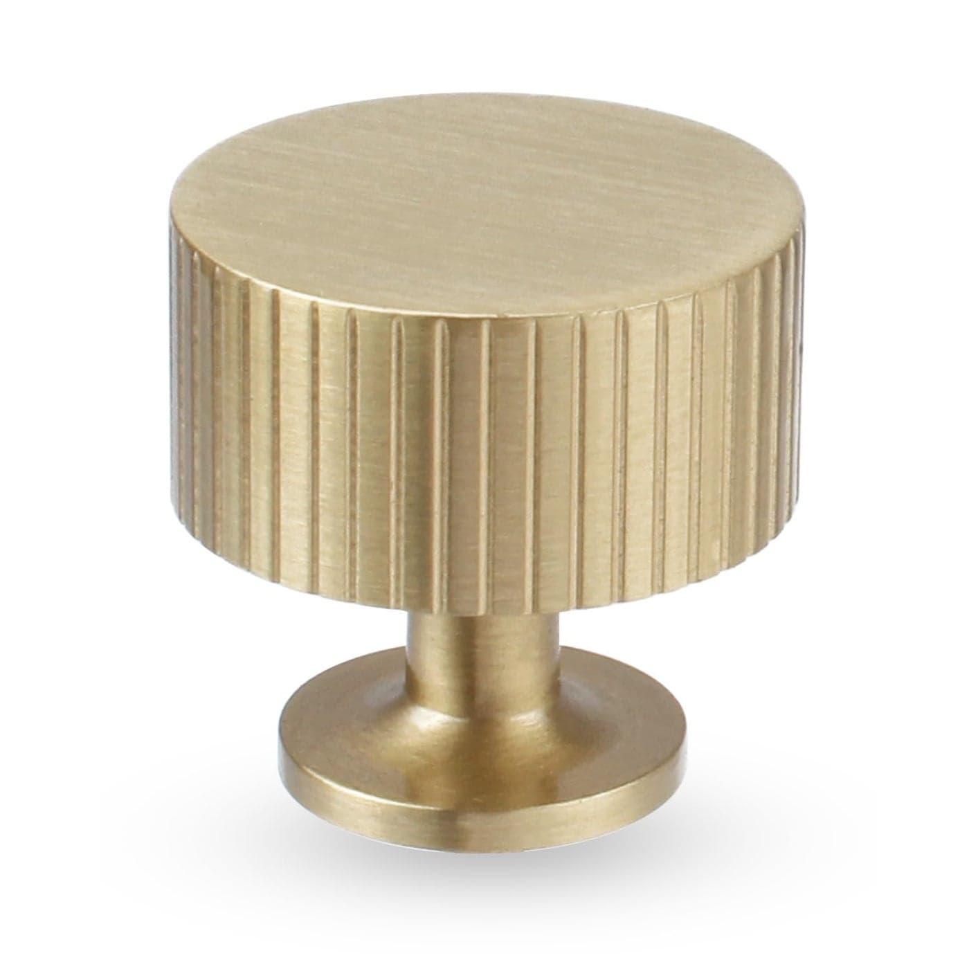 RZDEAL 4pcs Solid Brass Cabinet Knobs Pulls Cabinet Drawer Dresser Gold Knobs Modern Handles 118x11828mmx28mmBrushed Brass Finish