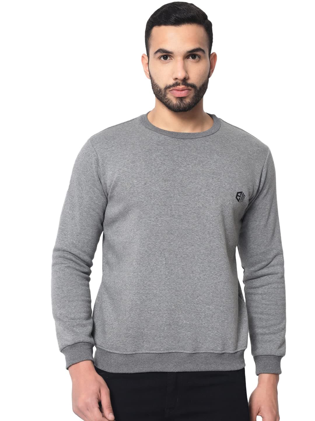 ENDEAVOUR WEAR Men's Rich Cotton Crew Neck Sweatshirt Melange