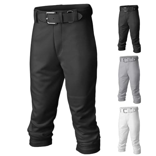 Easton | PRO+ Pull Up Baseball Pant | Youth | Full Length | Elastic Bottom | Youth Black Y S