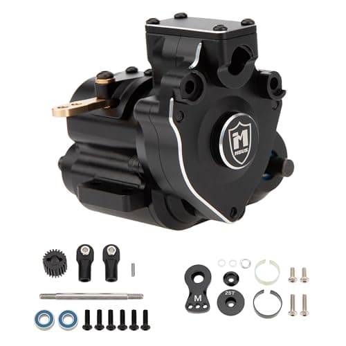 MEUS RACING Dual Speed Transmission Overdrive Gearbox for Vanquish Optic H10 110 RC Crawler Black