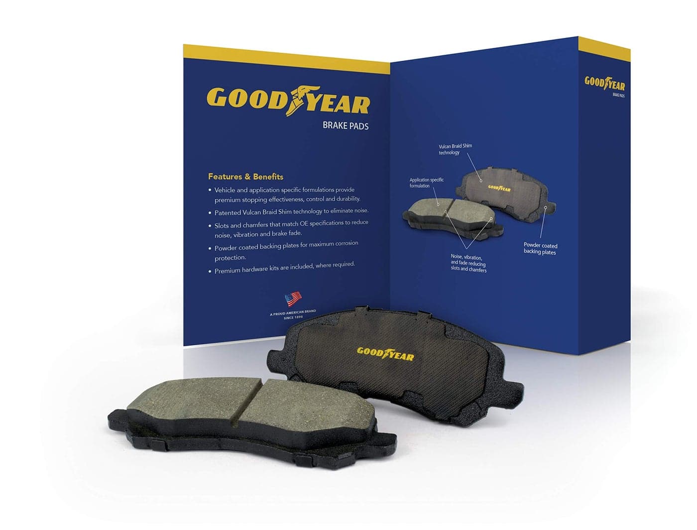 Goodyear Brakes GYD1816 Premium Ceramic Rear Brake Pads fits Genesis G70 2019 Hyundai Santa Fe XL 1917 Kia Sorento 1916