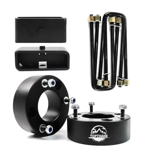 3" Front and 2" Rear Leveling Lift Kits for 2007-2024 Chevy Silverado 1500 GMC Sierra 1500, 3'' Front Strut Spacers and 2'' Rear Leveling kit, Black Suspension Lift Kits