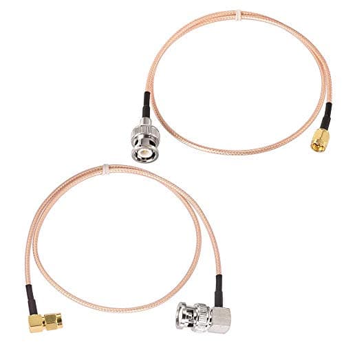 Superbat SMA Male to BNC Male Cable + Right Angle BNC Male to SMA Male Cable Using RG316 Jumper Coaxial Jumper, 20Inch 2Pcs