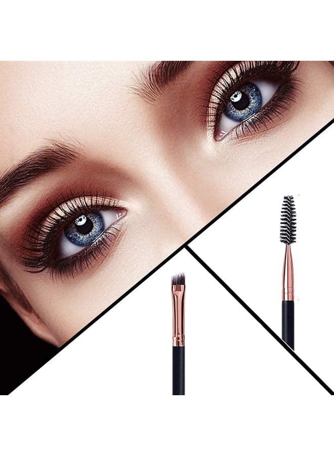2 PCS Eyebrow Pencil with Brow Brush, Dual Ended Eyebrow Pen, Automatic Makeup Cosmetic Tool (Coffee)