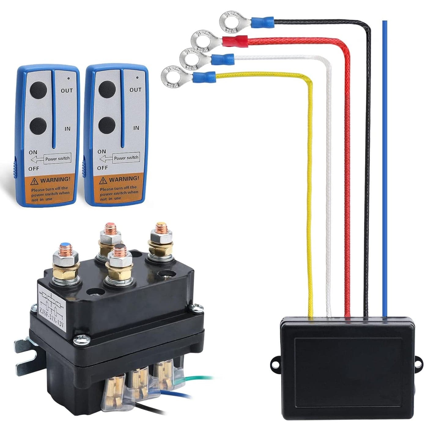 MaySpare 500A Winch Solenoid Relay with Rocker Switch for 12V Winches (5000lb to 12000lb)