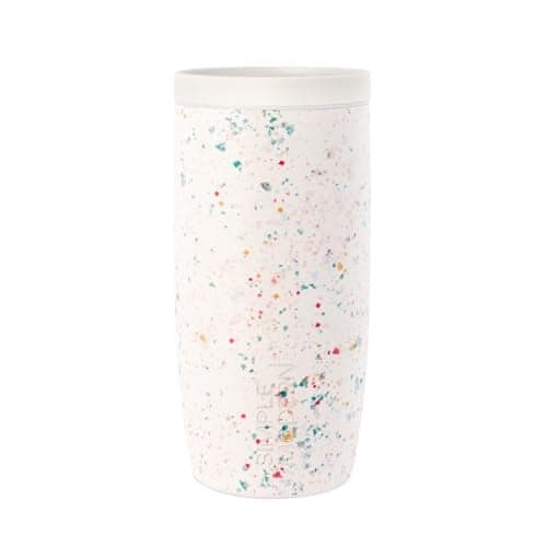 Simple Modern Travel Coffee Mug Tumbler with 360° Lid | Ceramic-Lined Insulated Stainless Steel Cold Brew Iced Coffee Cup | Gifts for Women Her Him | Voyager Signature | 16oz | Cream Terrazzo