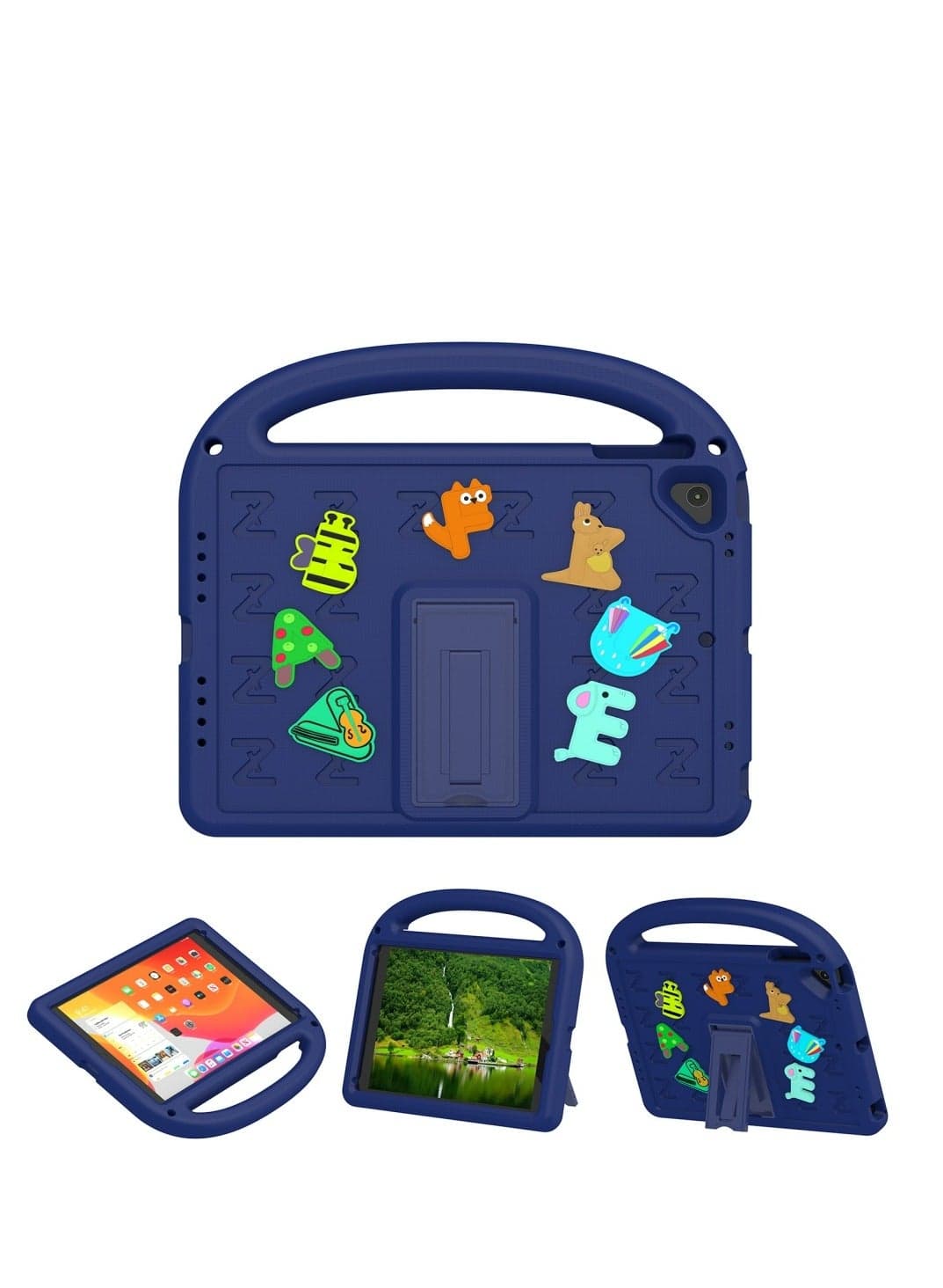 Children's Protective Case for iPad 6th gen 2018/ iPad 5th gen 2017/ iPad Pro 9.7 inch/ iPad Air 2 / iPad Air 9.7 Inch , shockproof cover with shoulder strap bracket