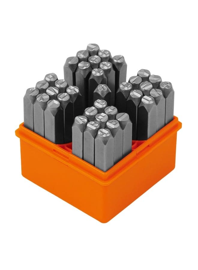37-Piece Number and Letter Stamp Set 1 4 6mm A-Z 0-9 Stars Punch Perfect for Imprinting Metal Stamping kit Plastic Wood Leather