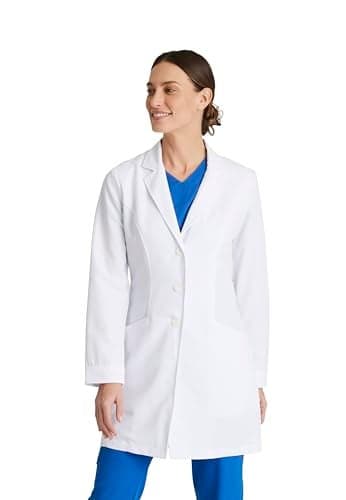Barco Grey's Anatomy Signature Women's 32" Three Pocket Lab Coat White M