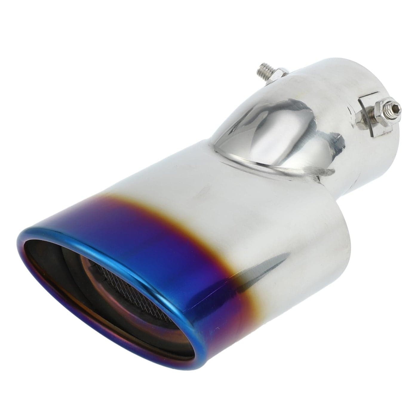 INFINAUTO Slant Exhaust Tip Rear 23 Inlet 41 Outlet 73 Length Tailpipe for Honda Civic 20162019 Stainless Steel Burnt Blue Bolt on