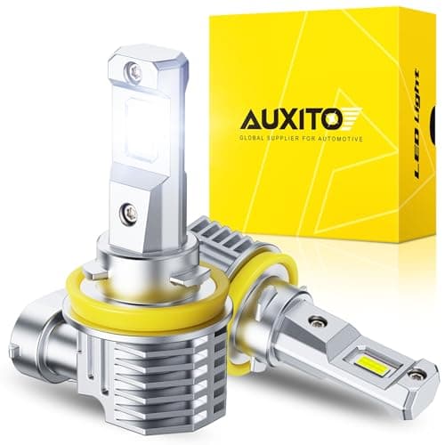 AUXITO H11 LED Fog Lights 1000 Brighter 6500K White 11 Mini Size No Adapter Needed 3 Min Quick Install No Flicker 99 Compatibility Pack of 2