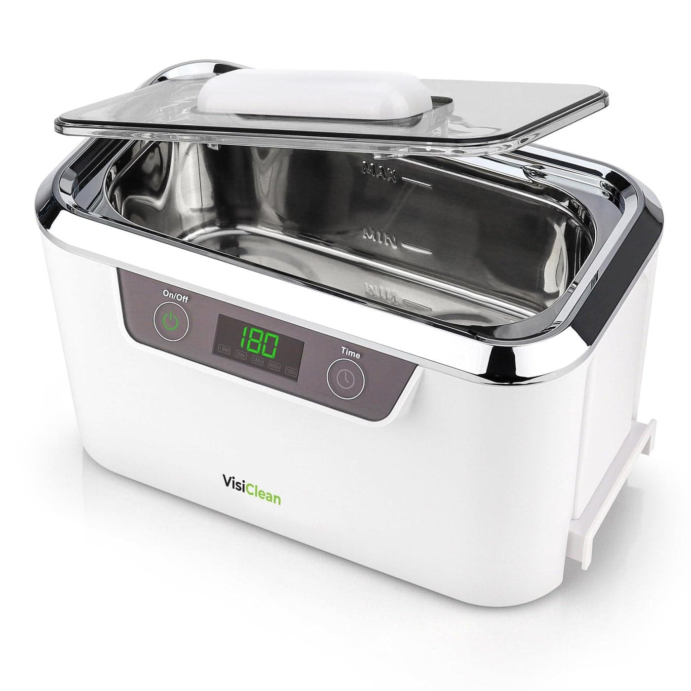 Ultrasonic Jewelry Cleaning Machine, Professional Ultrasonic Diamond Ring Cleaner for Silver, Gold, Earrings, Necklaces, Glasses, Denture, Retainer, Cpap, Coins, Mouthguard, Razors - VisiClean