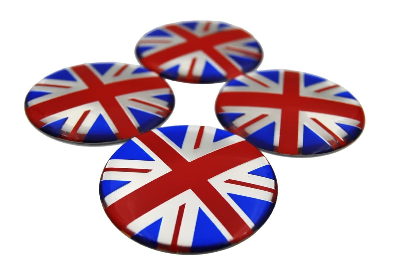 4X Union Jack UK Flag Wheel Center Cap Cover Compatible with Mini Coopers R50 R51 R52 R53 R55 R56 R57 R58 R59 R60 R61 F55 F56