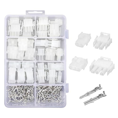 JRready ST6512 160Pcs Connector Kit 2.13mm 2Pin 3Pin Wire Connector 14-20AWG Matched Crimp Terminals Electrical Automotive Molex Standard 084" MLX 6.35mm Pitch