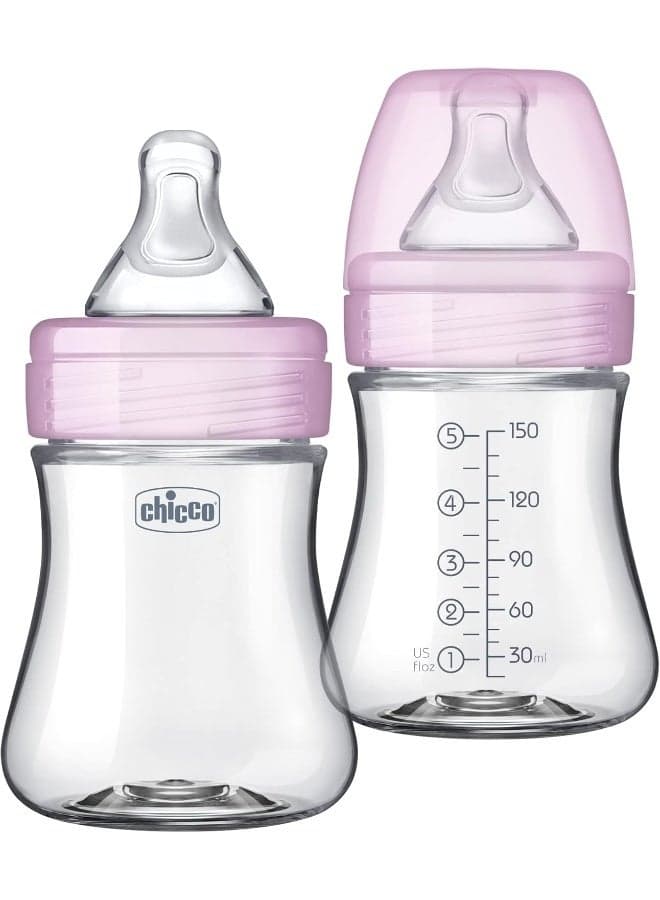 Chicco Duo 5oz. Hybrid Baby Bottle with Invinci-Glass Inside and Plastic Outside