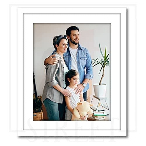 Art Street Wood Synthetic White Wall Photo Frame, Picture Frame For Home Decoration (Picture Size 10 Inches X 12 Inches, Matted To 8 X 10 Inches), Rectangular