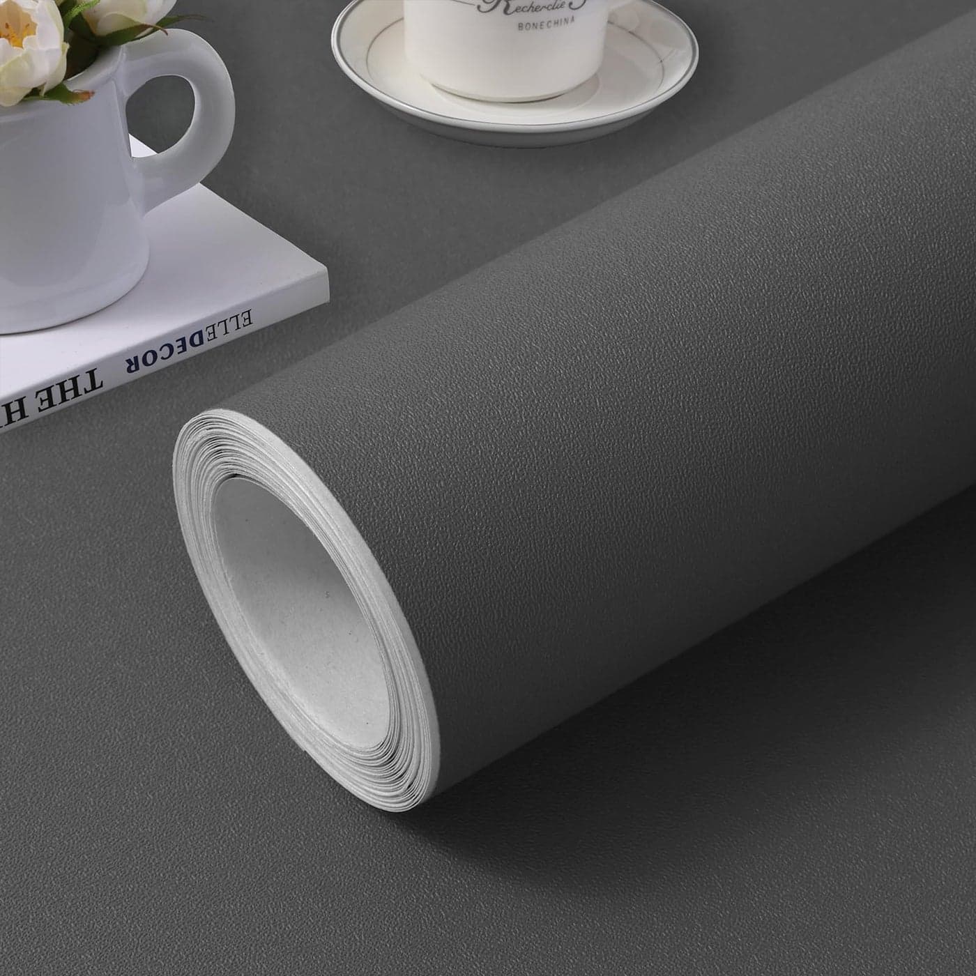 157 inchx2362 inch Grey Wallpaper Self Adhesive Peel and Stick Wall Pattern for Living Room TV Wall Store Backdrops Thick Wallpaper PVC DIY Decorative Roll