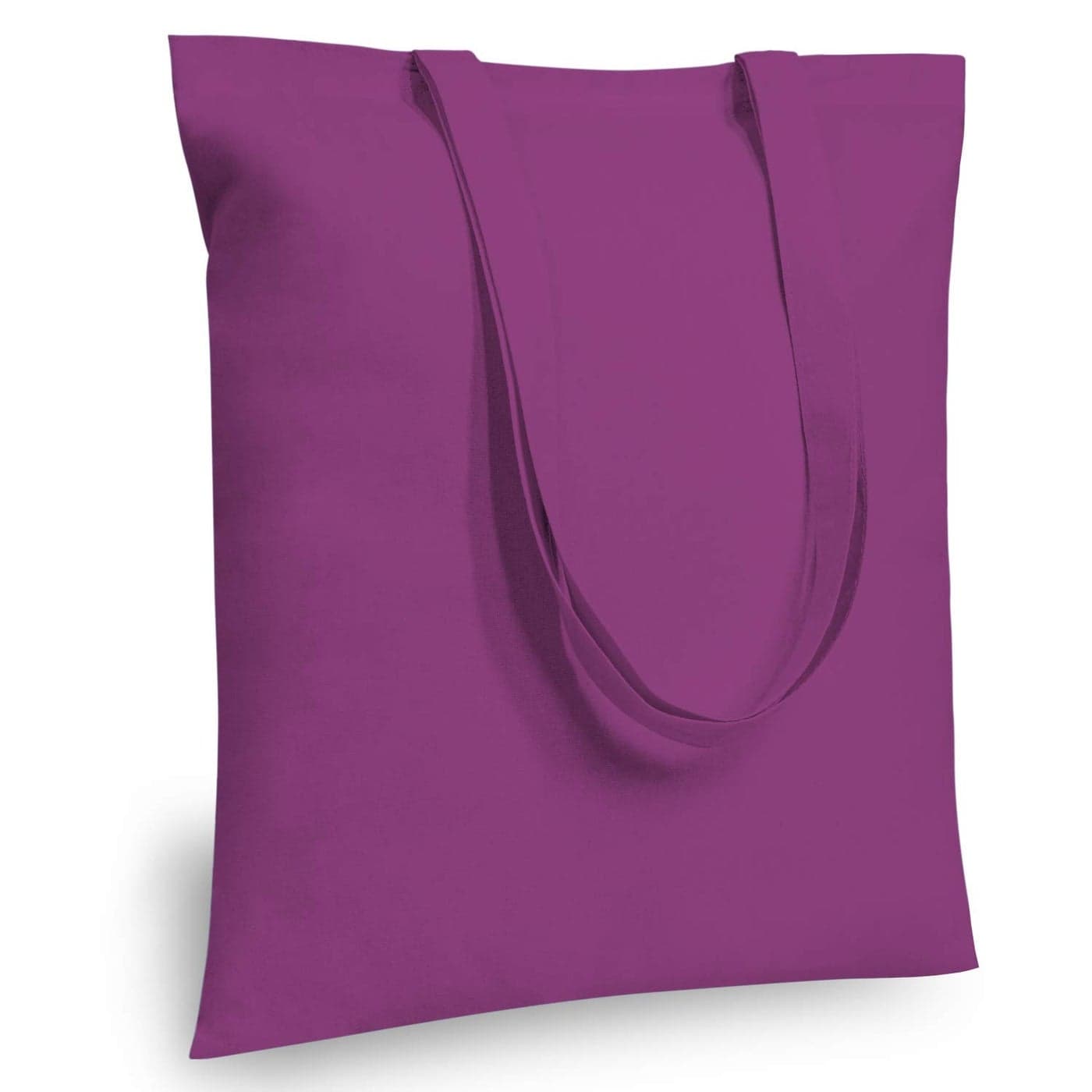 TOPDesign 24Pack Economical 16x15 Purple Cotton Tote Bag Lightweight Medium Reusable Grocery Shopping Cloth Bags Suitable for DIY Advertising Promotion Gift Activity