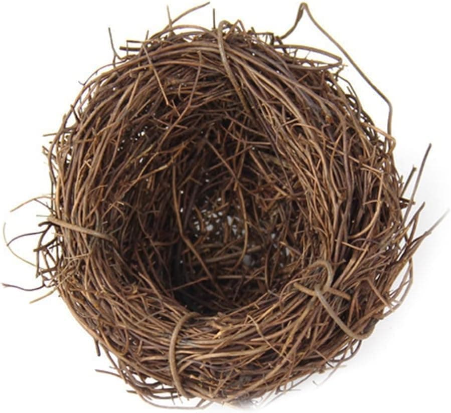 Seadiquiet 1Pc Easter Bird Nest Anti-Scratch Decorative Lightweight Egg Decoration Prop Easter Bird Nest Compatible with Crafts Artificial Flowers Artificial Plants and Flowers(6 cm)