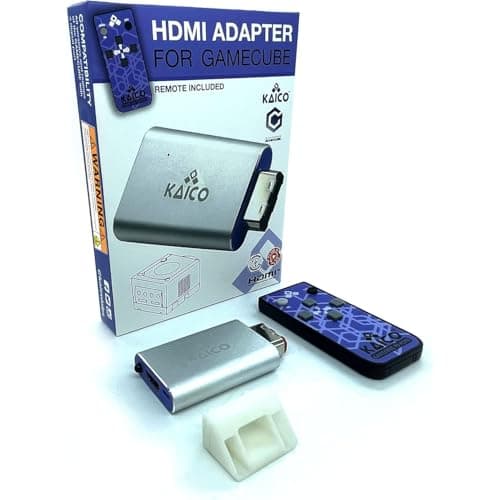Kaico Gamecube HDMI Adapter Lead for the Nintendo Gamecube Running GCVideo Software Supports 2X LineDoubling and Includes Remote Control A Simple Plug Play Gamecube Adapter Solution