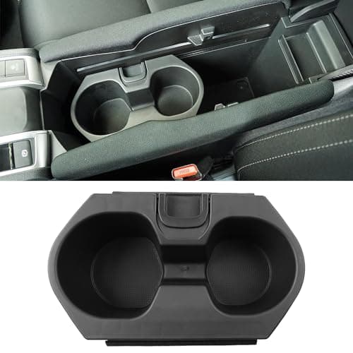 Cup Holder Insert Accessories for Honda Civic 20162021 Lx Ex Si Sport Hatchback Coupe Sedan InsightCenter Console Drink Bottle Cup Holder Adapter Replace 83446TBAA01ZA Black